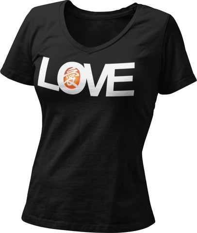 Love Print T Shirt For Her Japanese Kanji Design T-Shirt For Love 愛