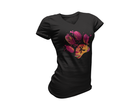 inu - Ladies Dog Kanji Design (V-Neck)